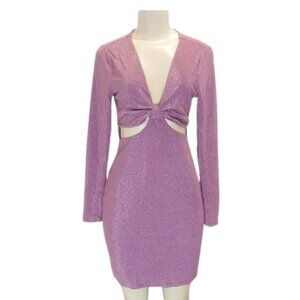 NWT Women's Long Sleeve Cut Out Lurex Bodycon Dress - Wild Fable - XS/S/M/L/2X